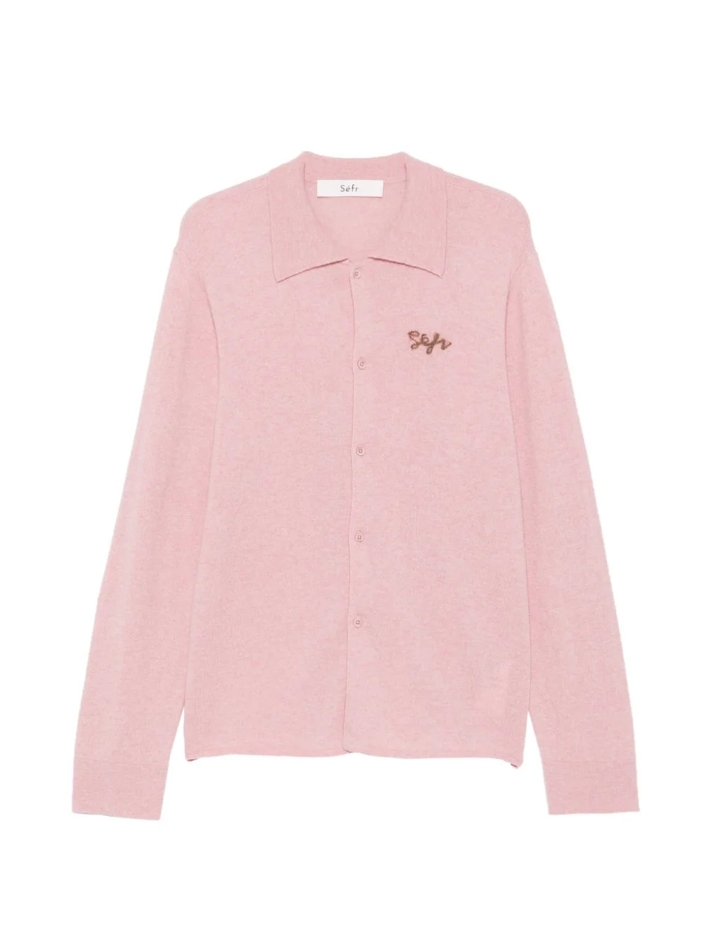 logo-embroidered cardigan - 1