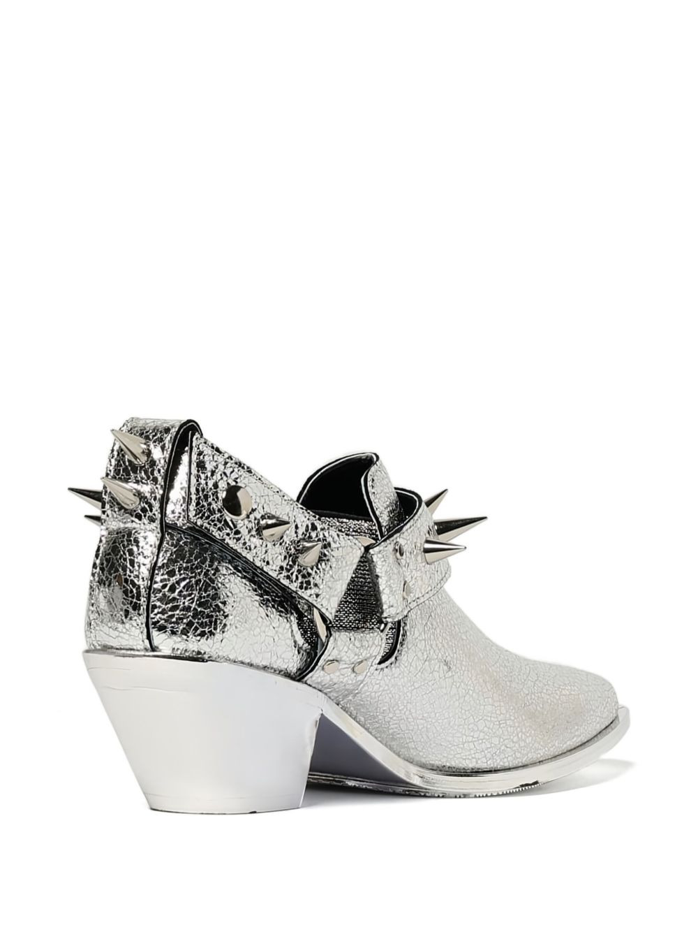 spike-studded leather boots - 3