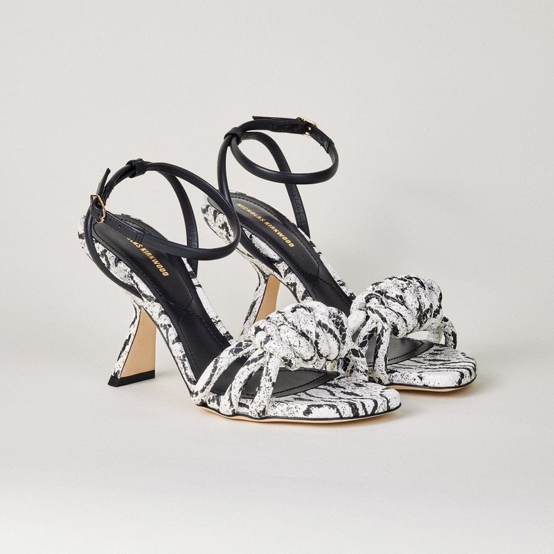 Nicholas Kirkwood Nicholas Kirkwood Women's Lexi Knot White Black Heels outlook