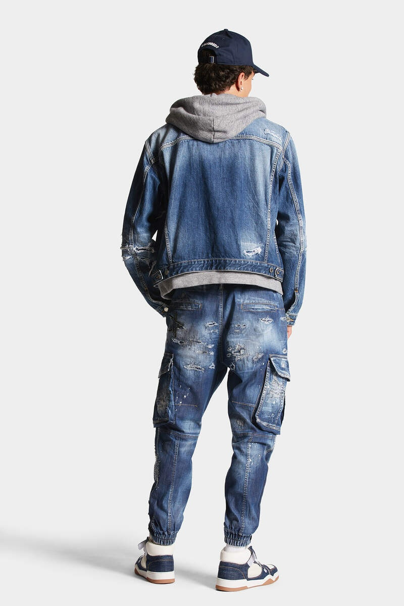 DENIM CARGO PANTS 4