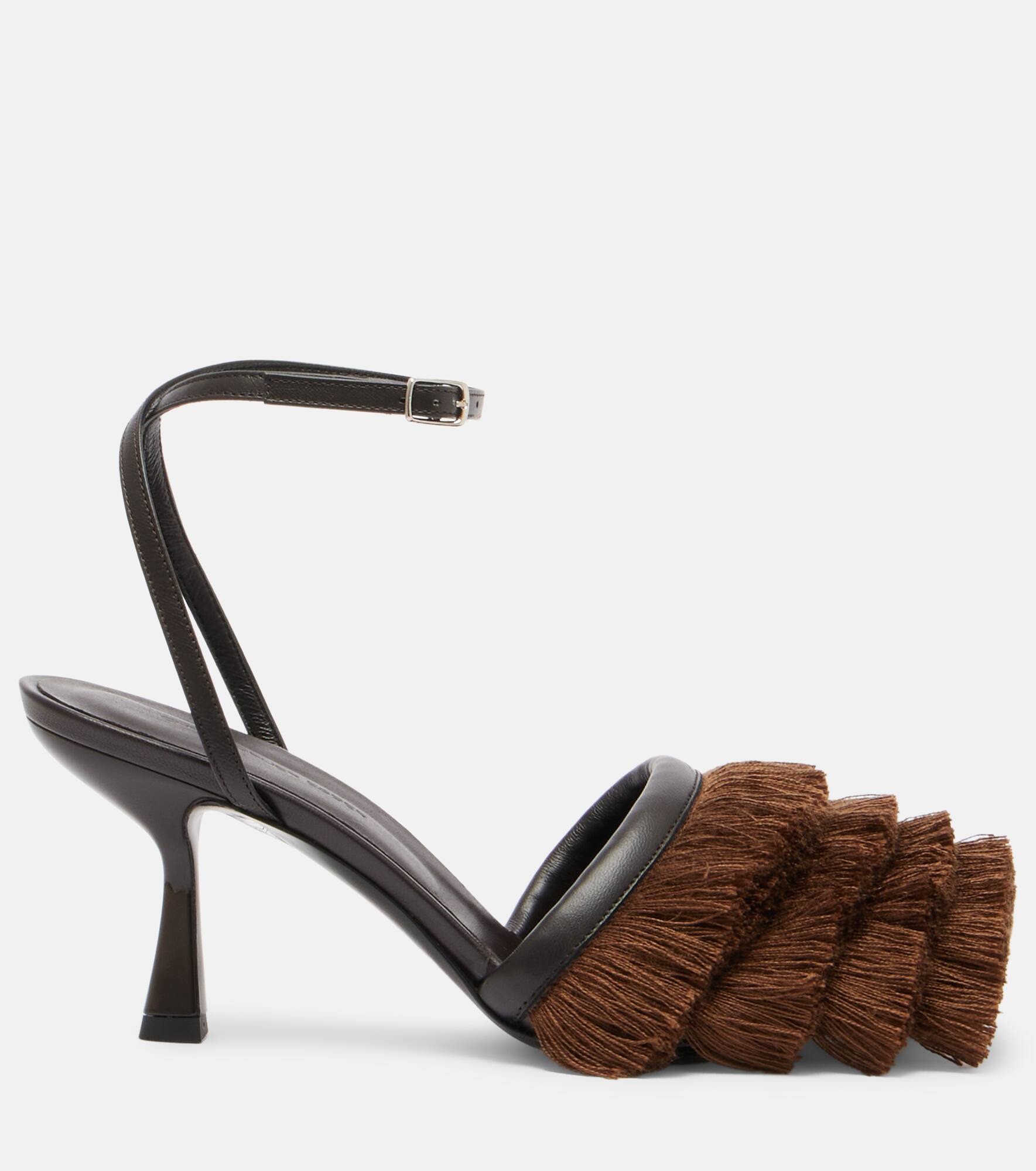 Castanet fringed leather sandals - 4