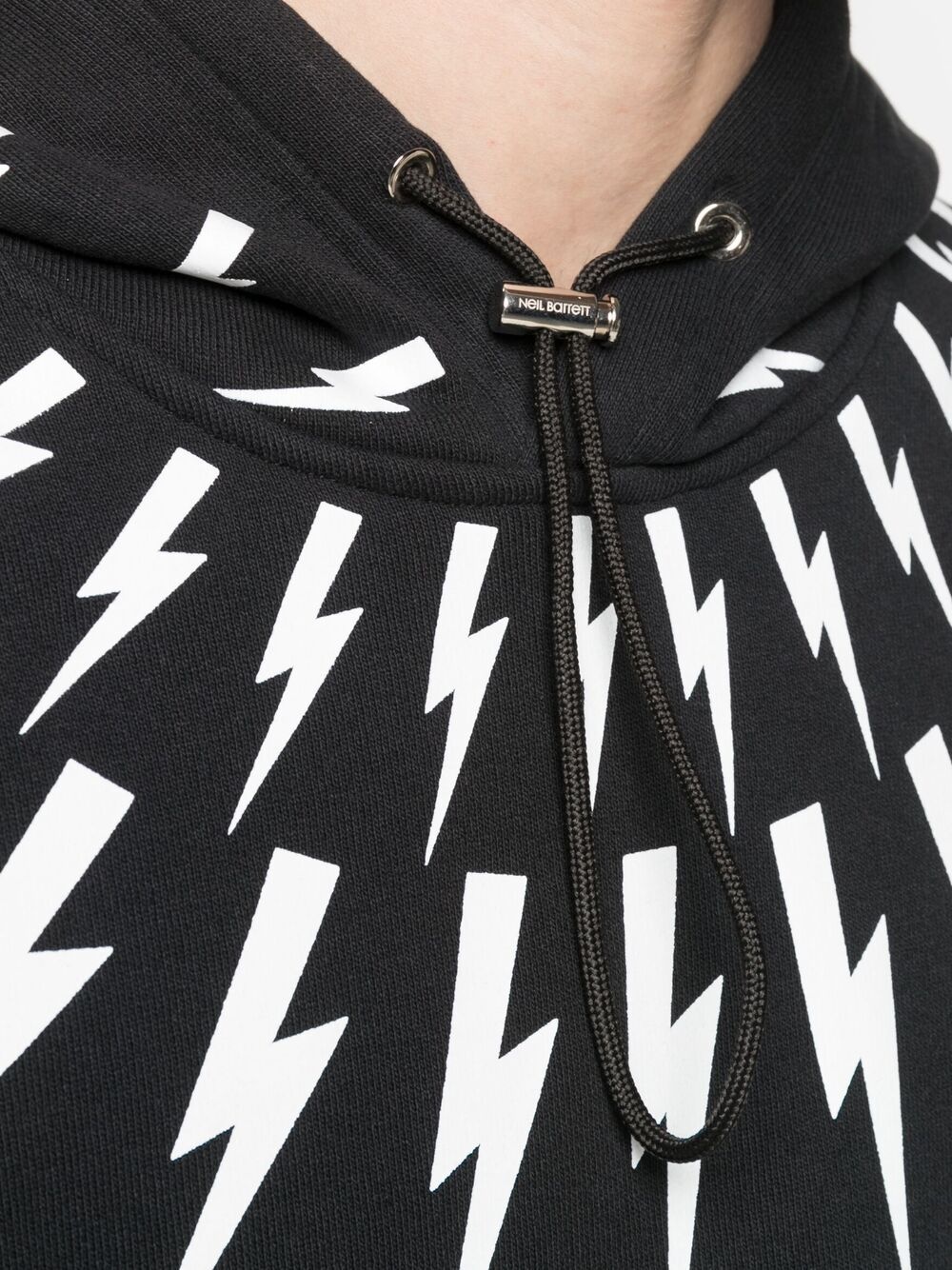 Thunderbolt-print cotton hoodie - 5