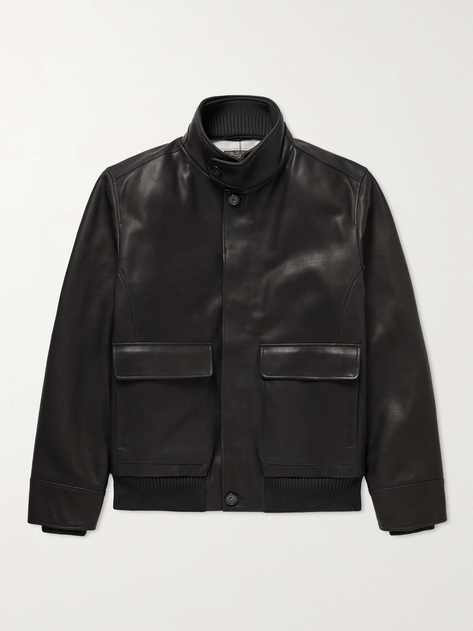 Full-Grain Leather Bomber Jacket - 1