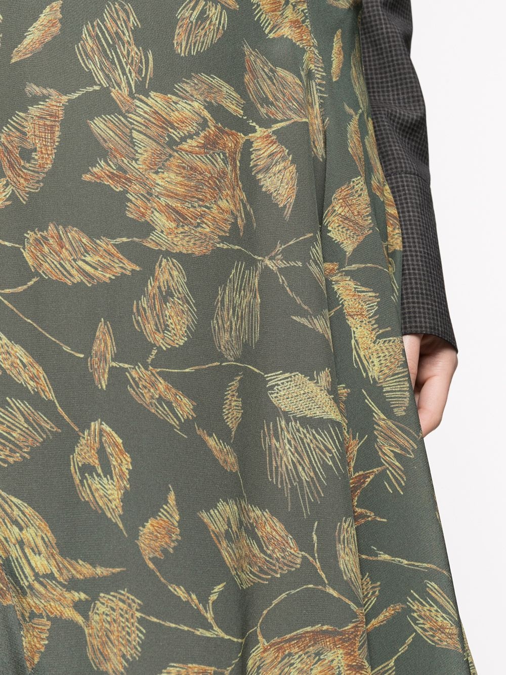 floral-print midi skirt - 5