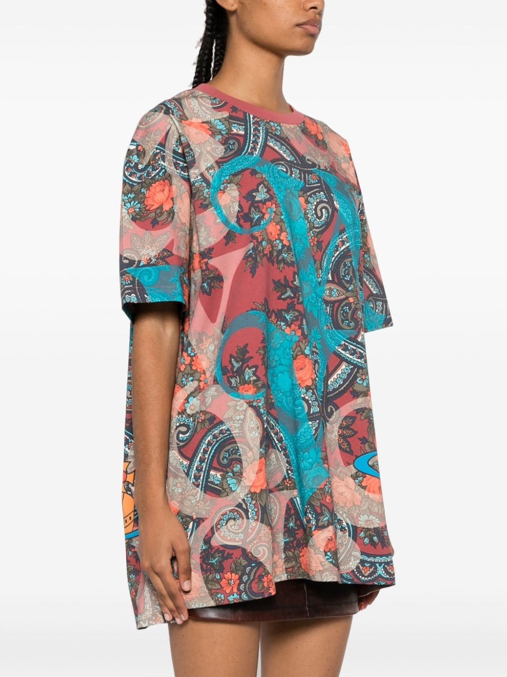floral-print cotton T-shirt - 3