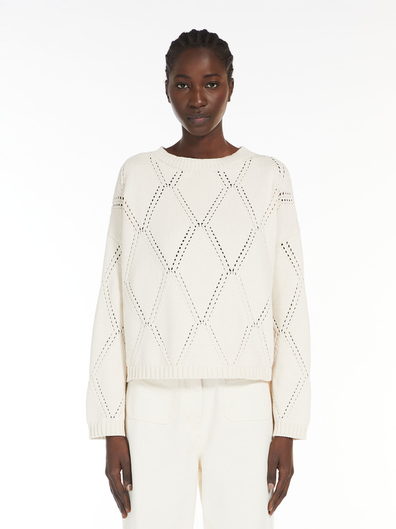 ABBOZZI Oversized diamond-knit cotton sweater 3