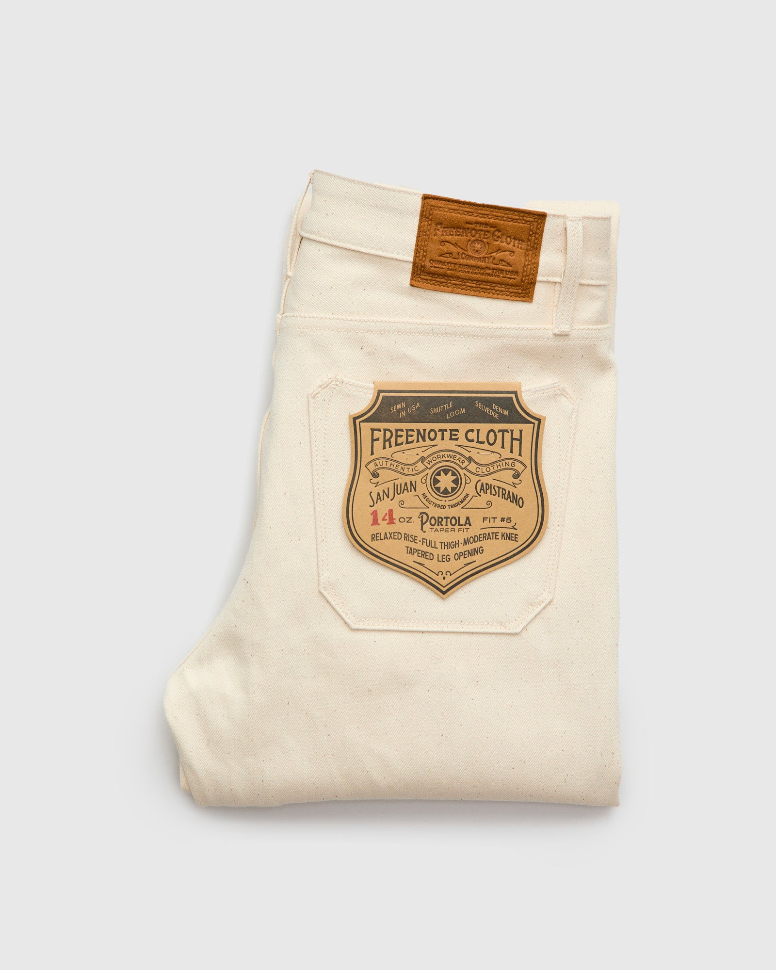 "Portola" 14oz Ecru Selvedge Denim - Tapered Fit - 2