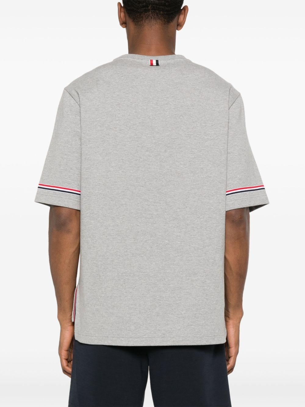 RWB-stripe cotton T-shirt - 4