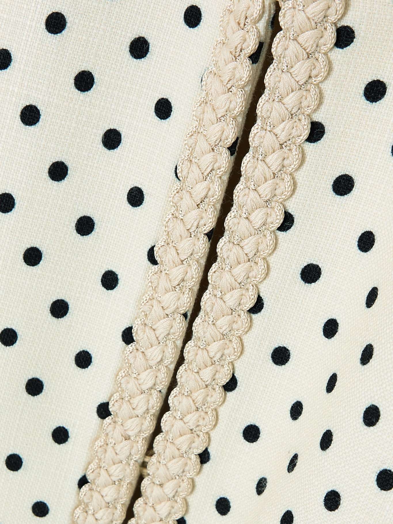 Embroidered polka-dot woven jacket Cream - 5