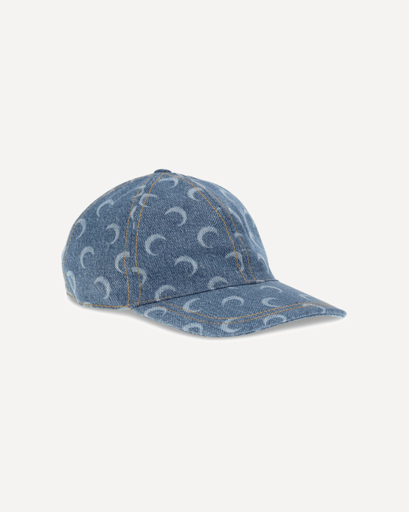 Marine Serre Moon Laser Denim Baseball Hat outlook