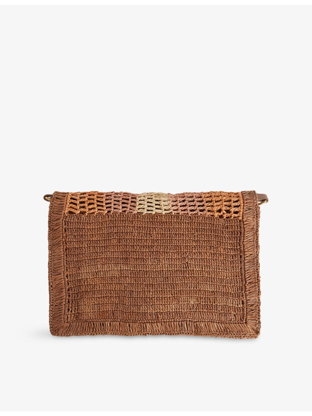 Embroidered Raffia Shoulder Bag - 4