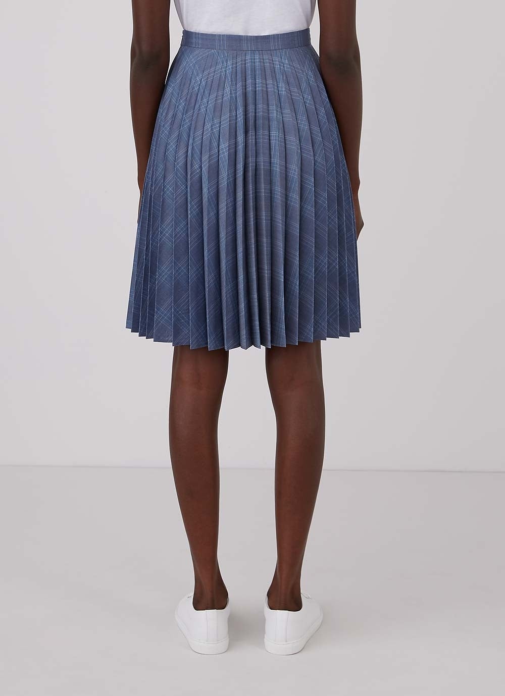 Wool Sunray Pleated Skirt - 3