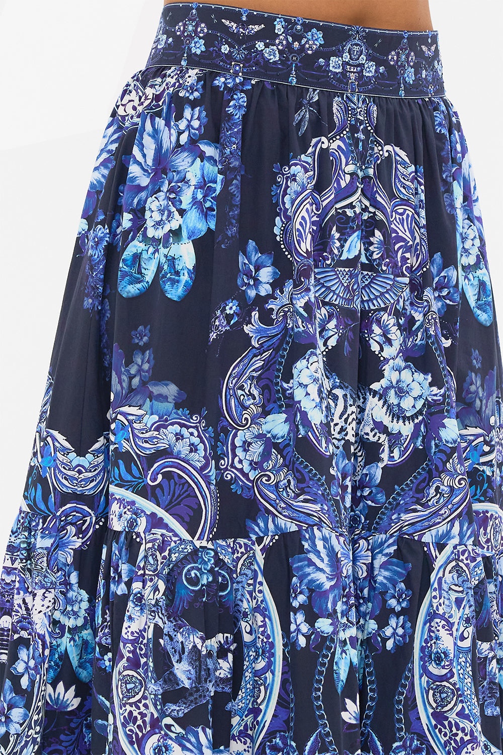 HIGH WAISTED TIERED SKIRT - 6