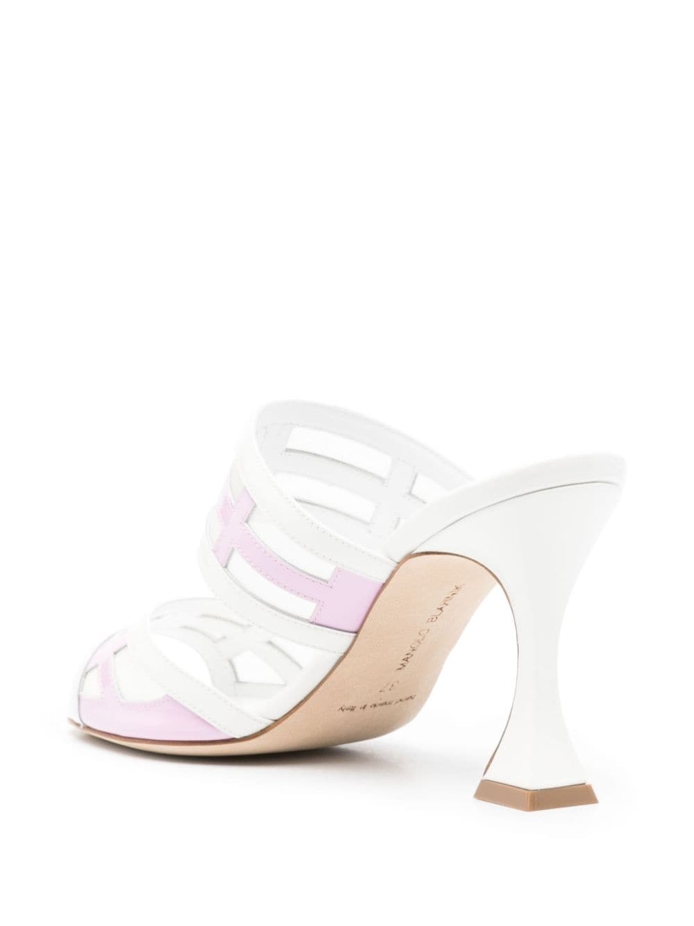 Avespamu 90mm peep-toe mules - 3