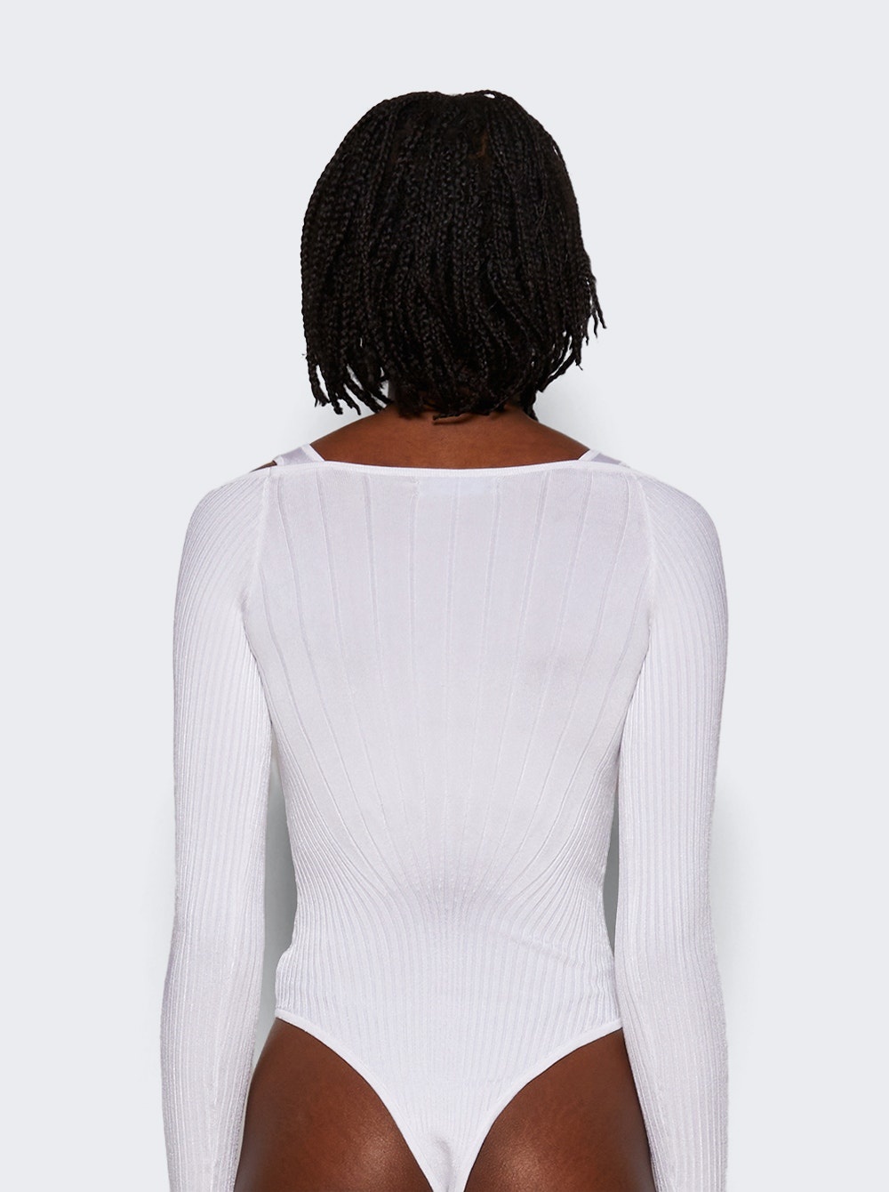 Sculpting Knit Bodysuit Off White - 5