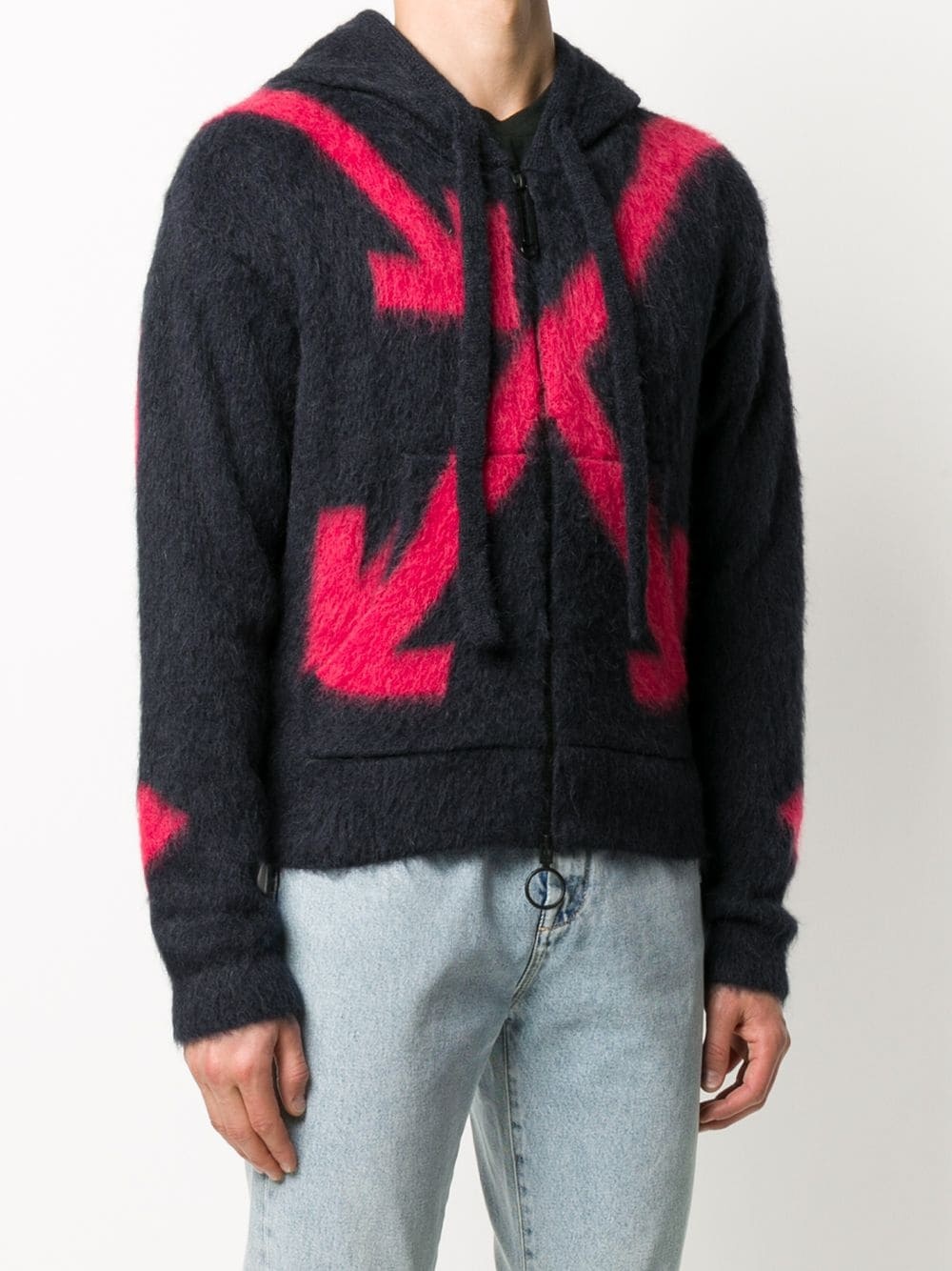 Fuzzy Arrows zip hoodie - 3