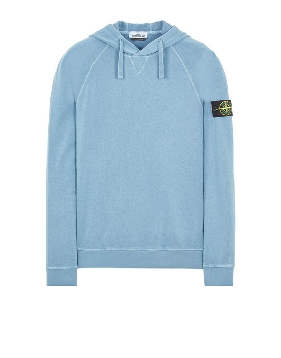 62160 MALFILE' FLEECE_ GARMENT DYED 'OLD' EFFECT PASTEL BLUE - 1