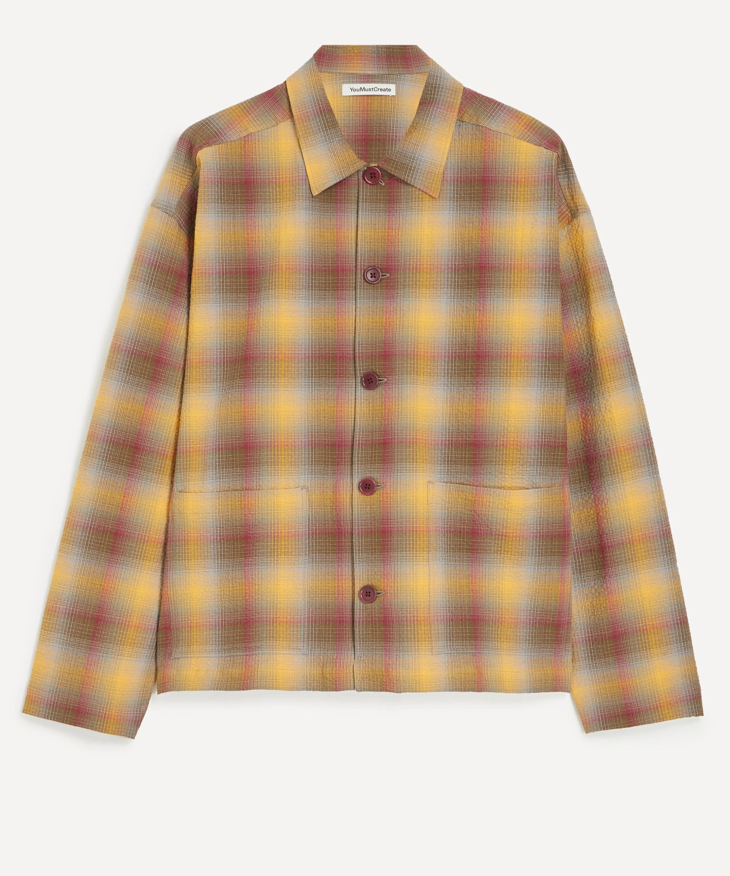 PJ Contrast Check Overshirt - 1