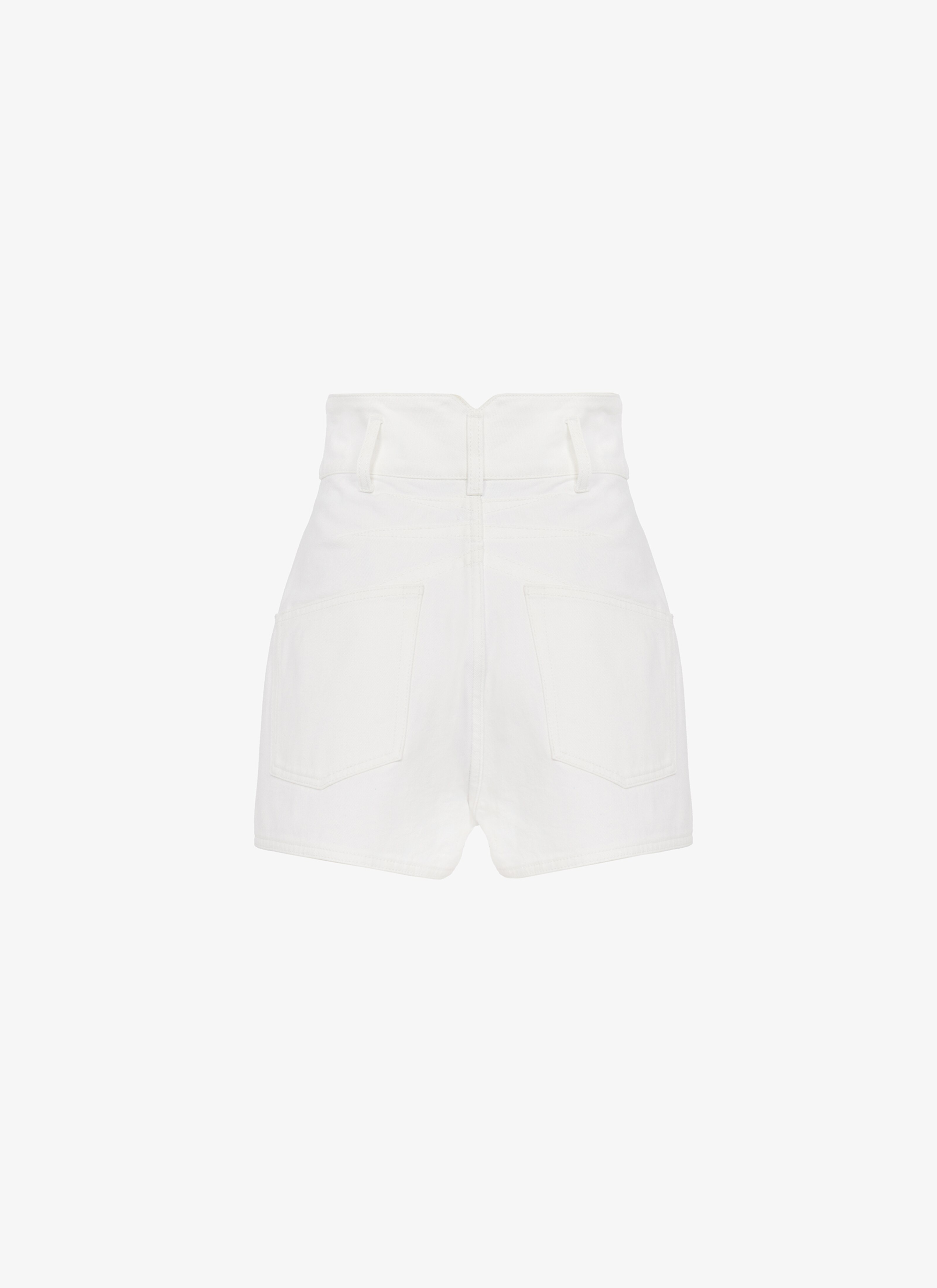 HIGH-WAIST DENIM SHORTS - 2