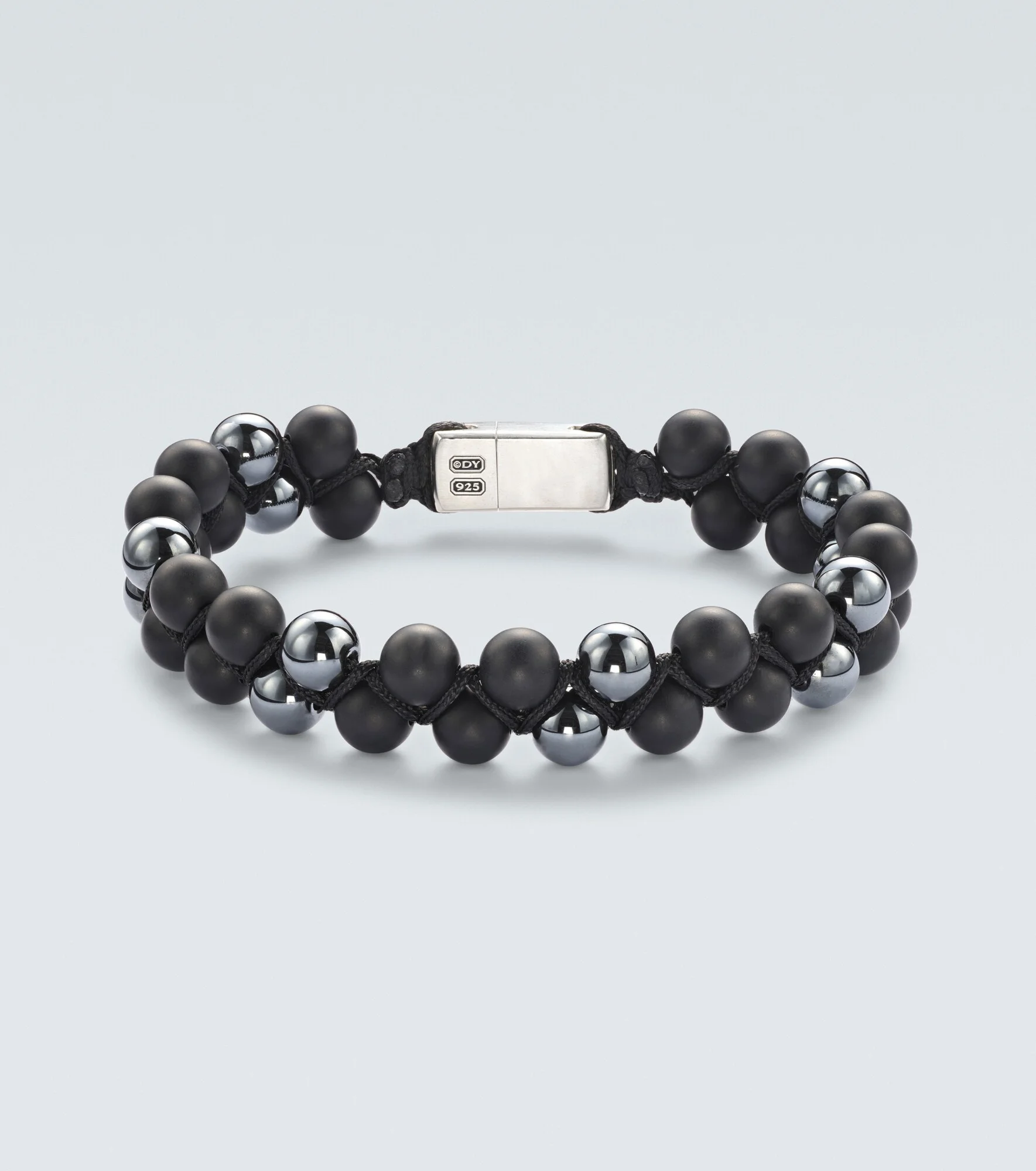 Spiritual Beads sterling silver bracelet with onyx - 1