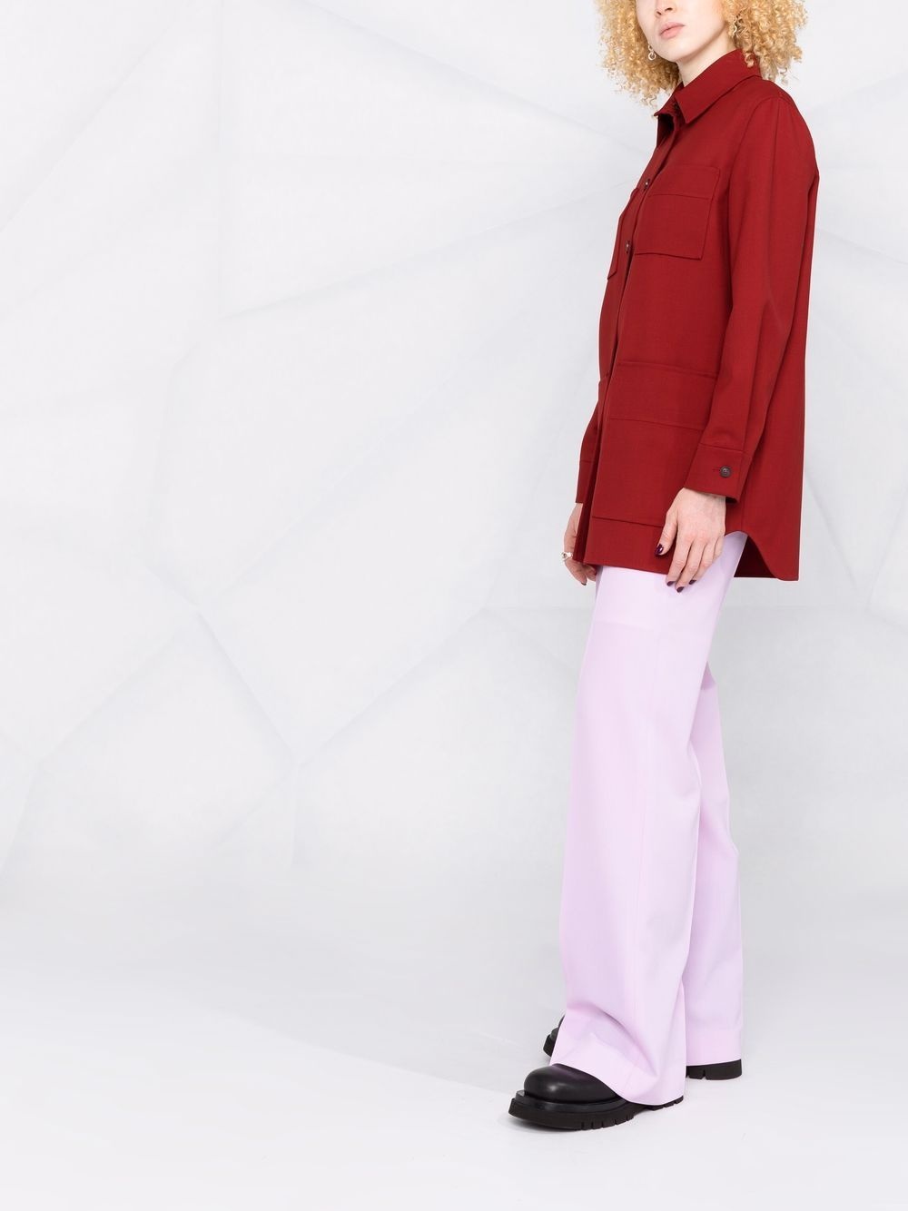 long-sleeve virgin wool shirt - 4