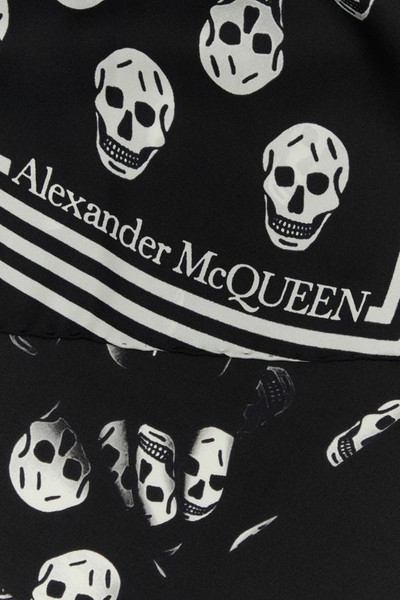 Alexander McQueen Printed satin foulard outlook
