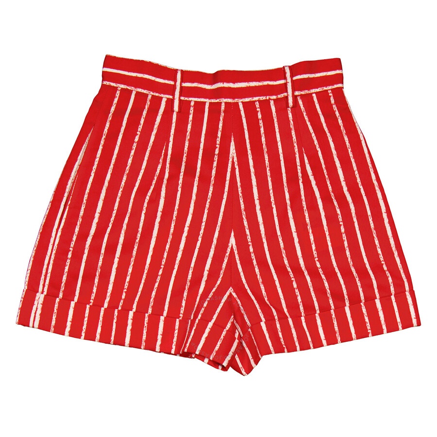 Moschino Ladies Red Striped Mini Shorts, Brand Size 38 (US Size 4) - 2