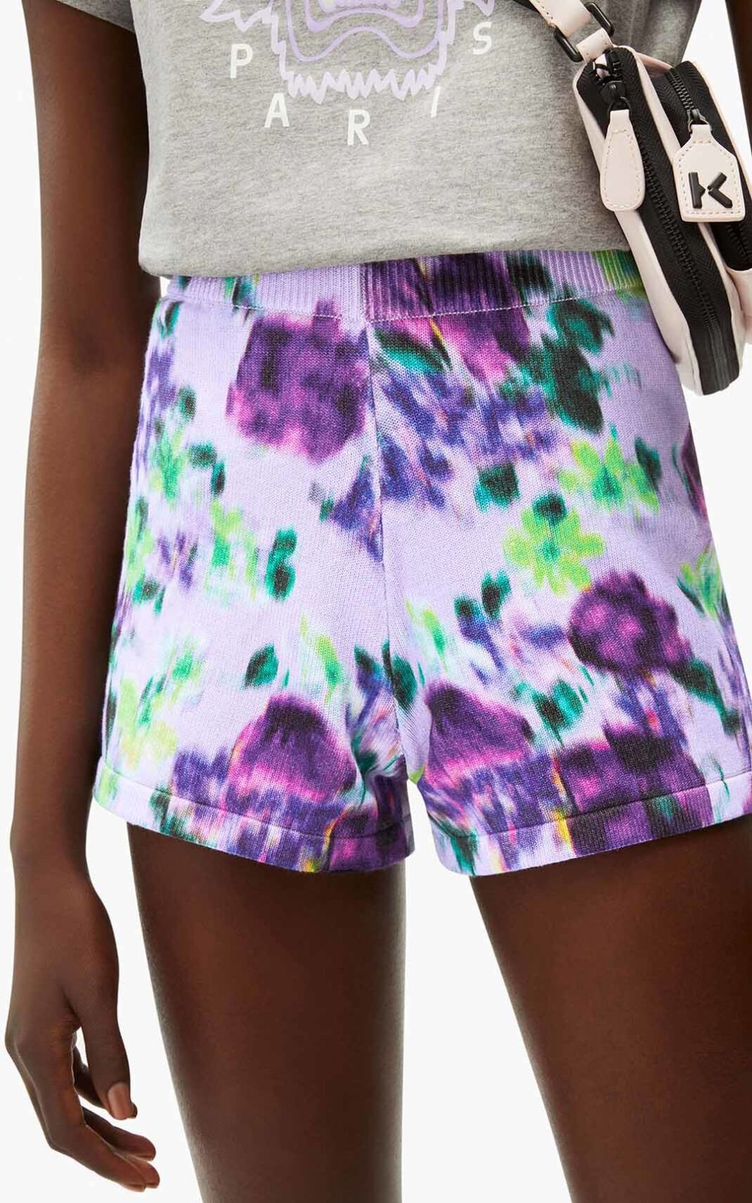 'Blurred Flowers' mini shorts - 4