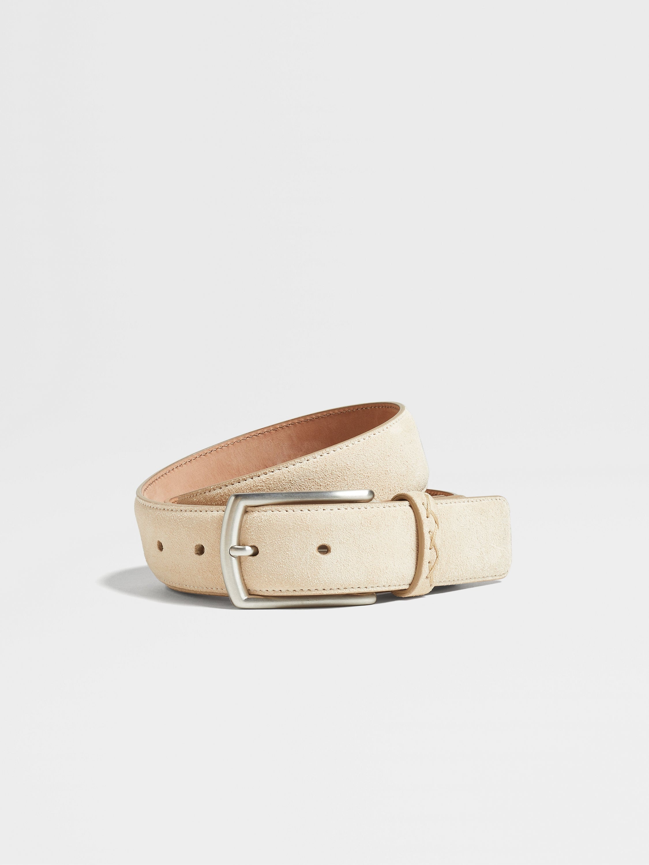 LIGHT BEIGE SUEDE BELT - 1