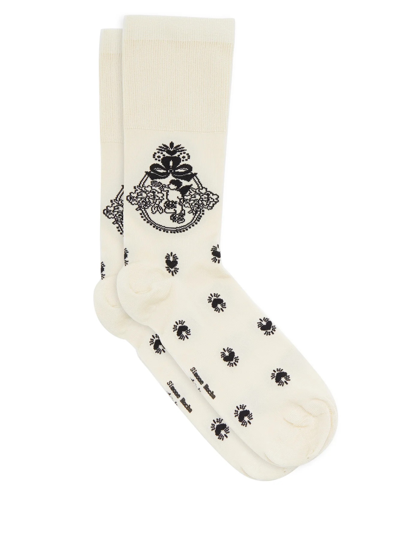 Cherub-jacquard jersey socks - 1