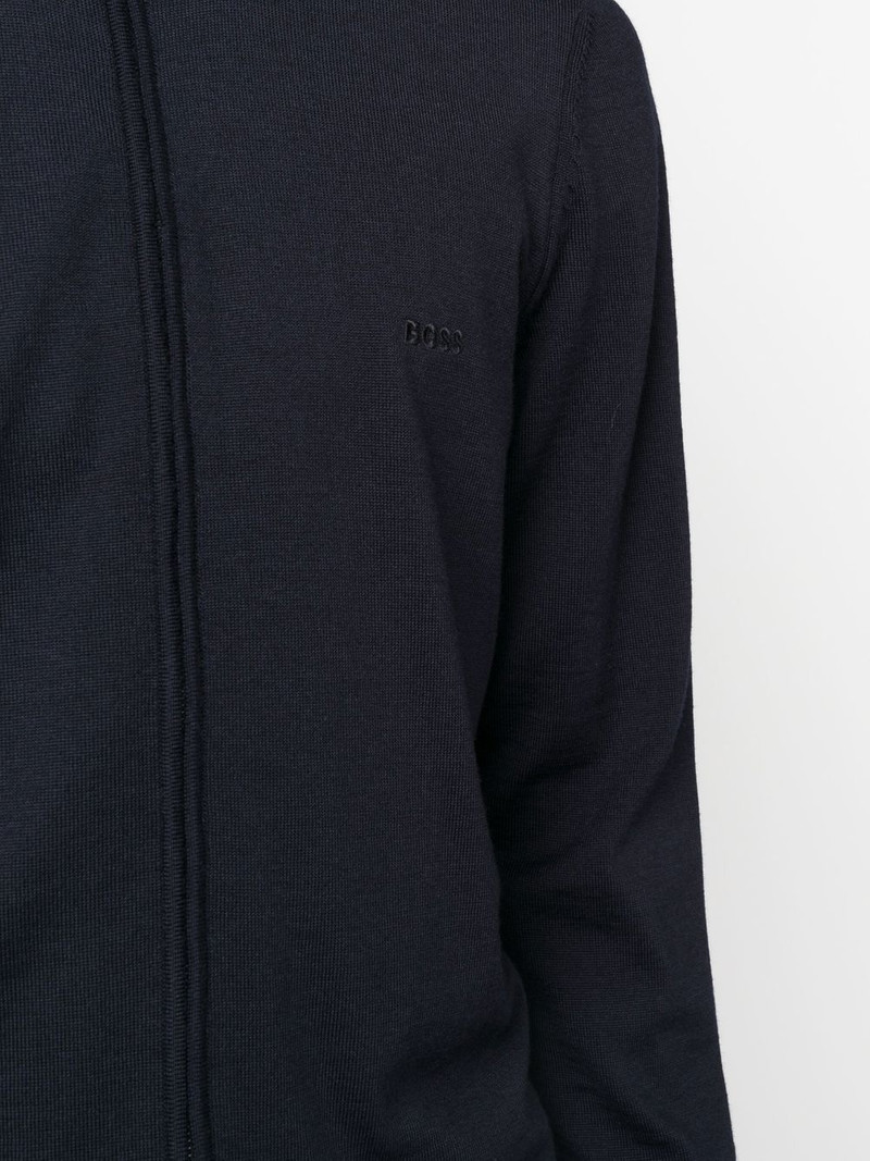 zip-up virgin-wool sweater 5