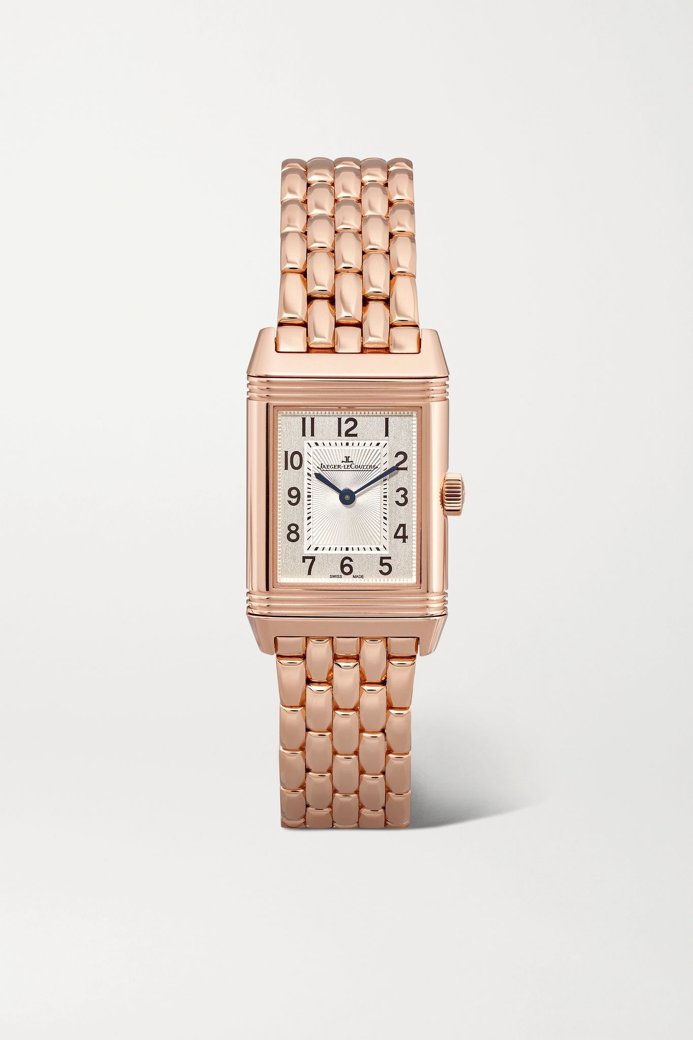 Reverso Classic Duetto small hand-wound 21mm rose gold and diamond watch - 8