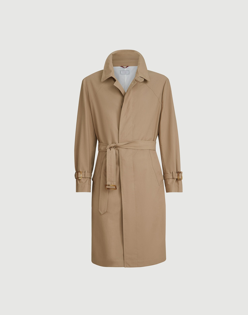 Water-resistant techno cotton gabardine outerwear 1