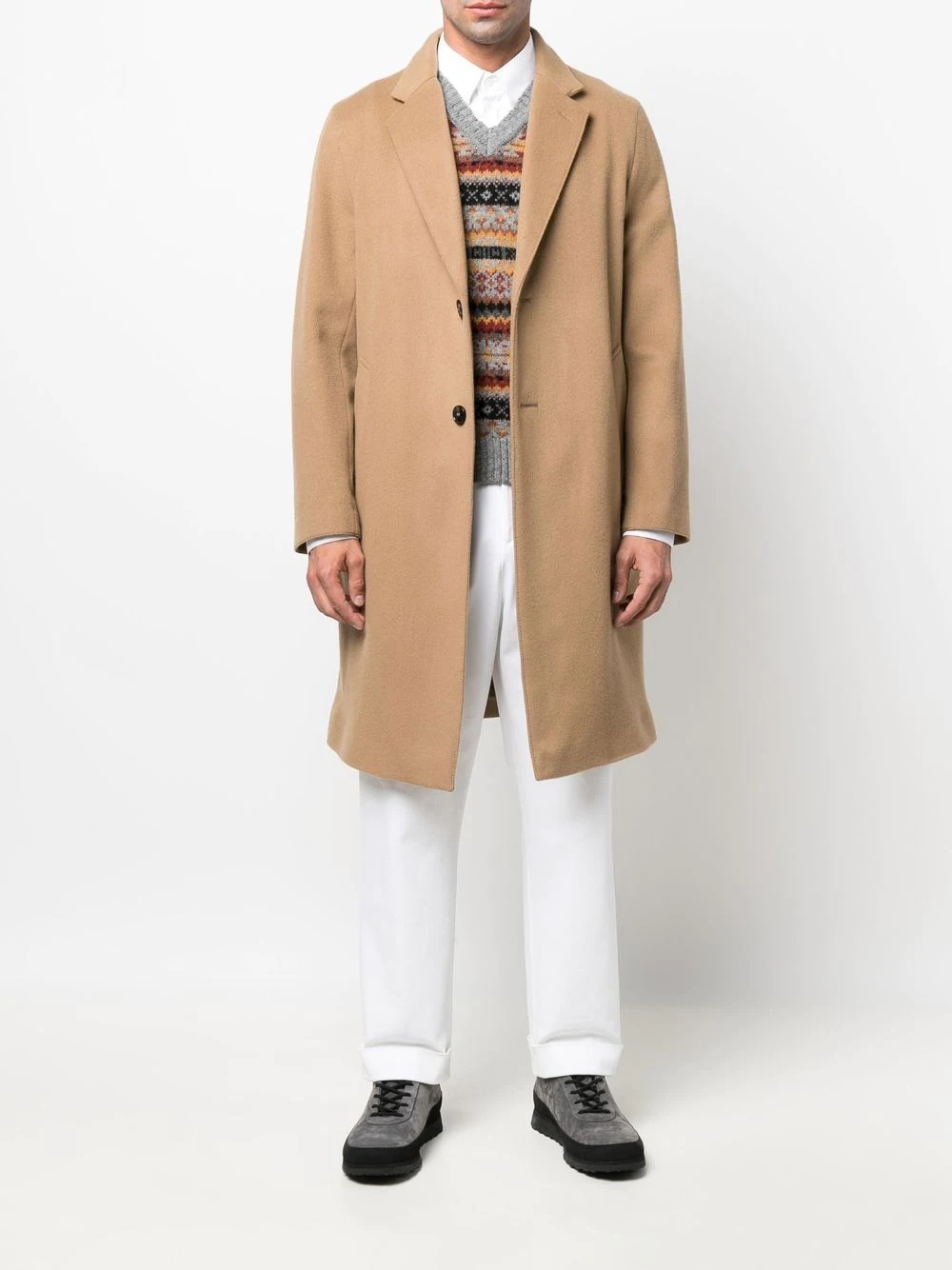 NEW STANLEY Beige Wool & Cashmere Coat - 2