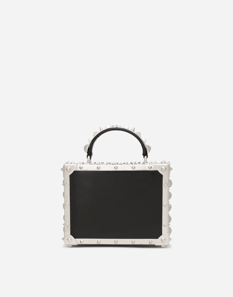Polished calfskin Dolce Box bag with studs 4