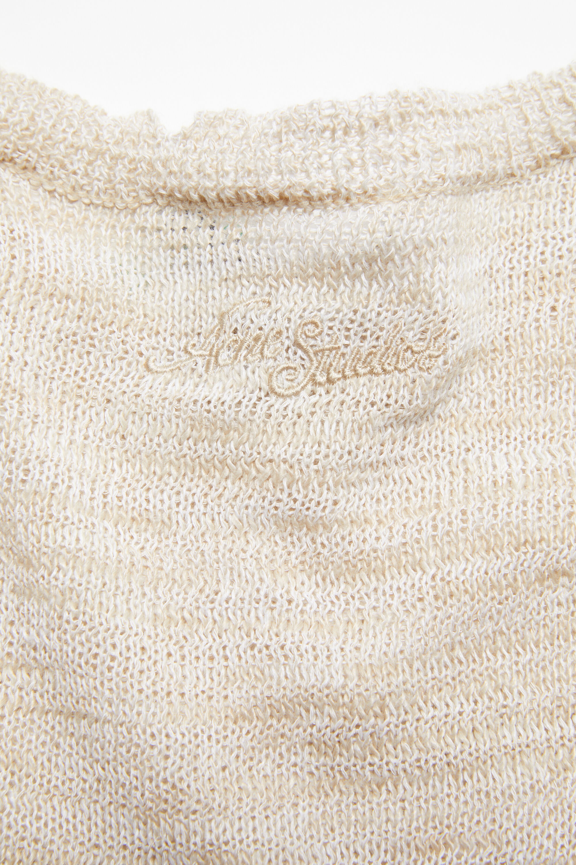 Crew neck knit top - Off white - 5