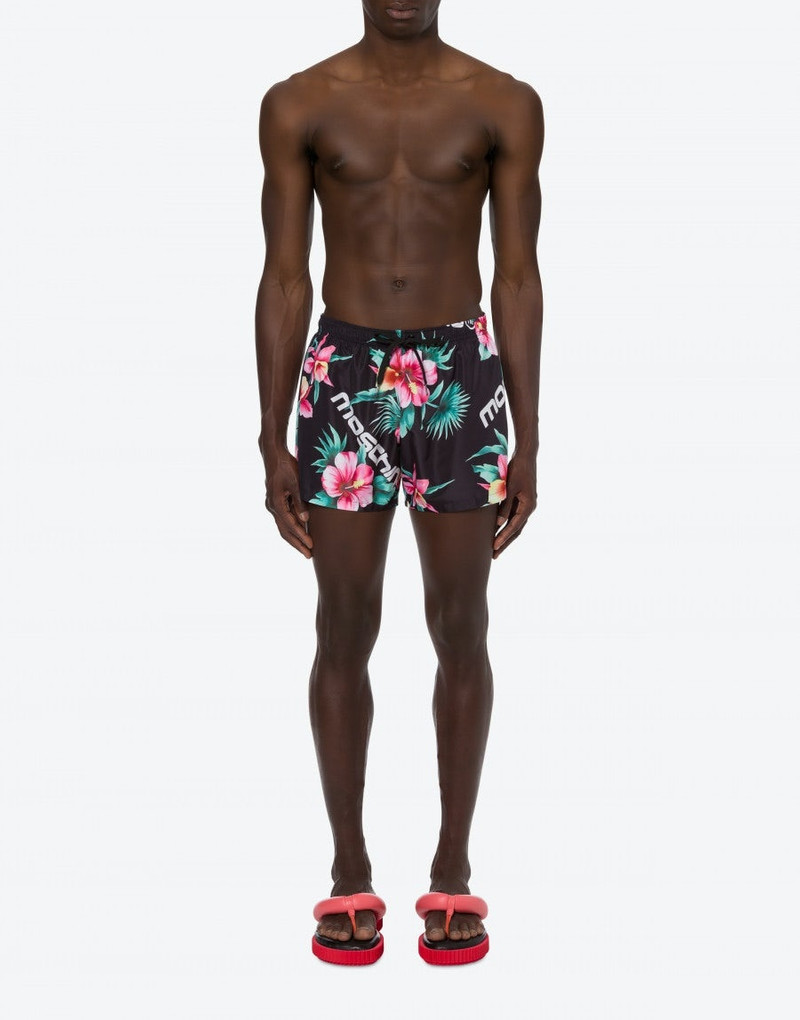 Moschino HIBISCUS PRINT BEACH BOXERS outlook