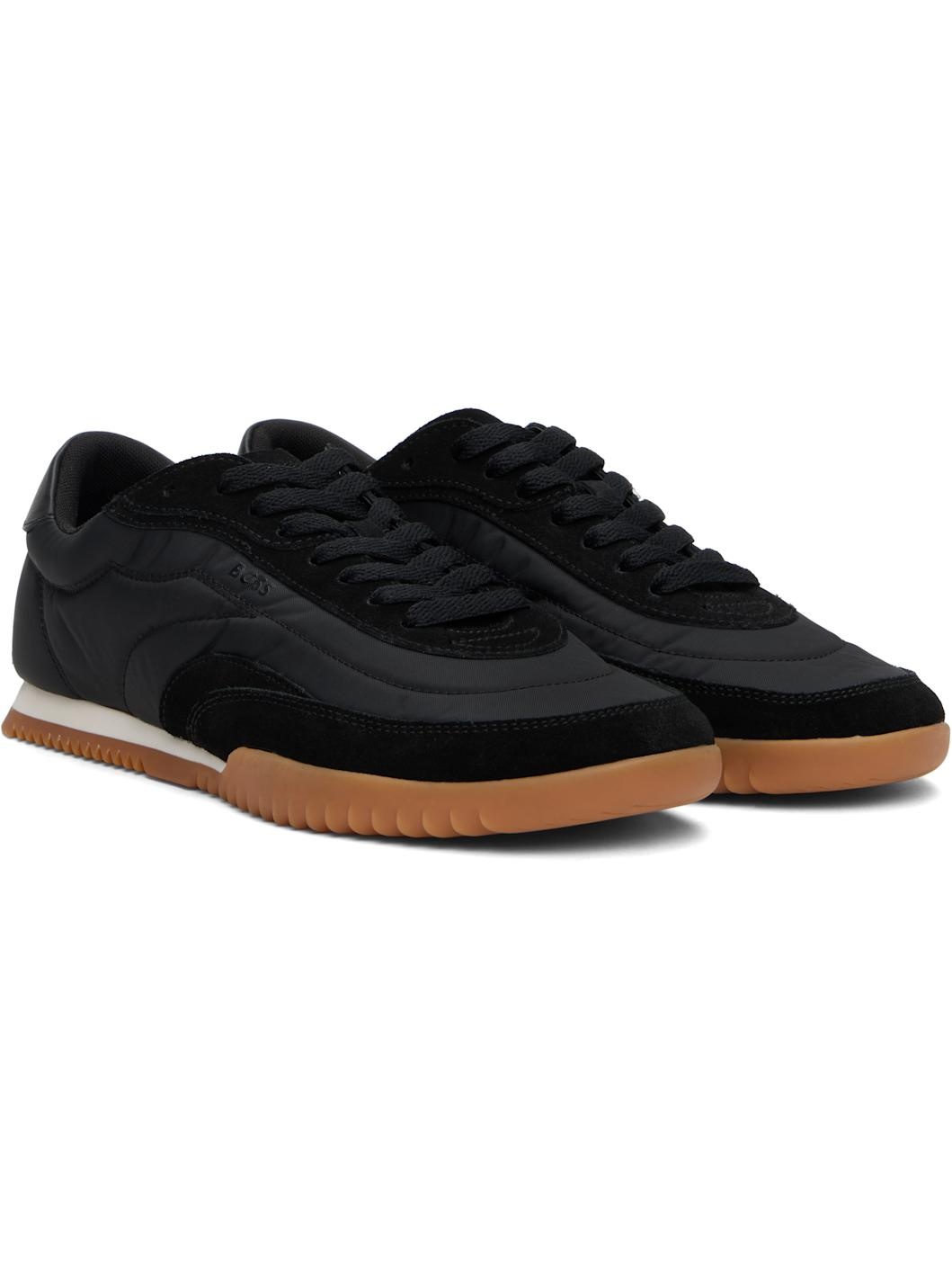 Black Quilted Sneakers - 4