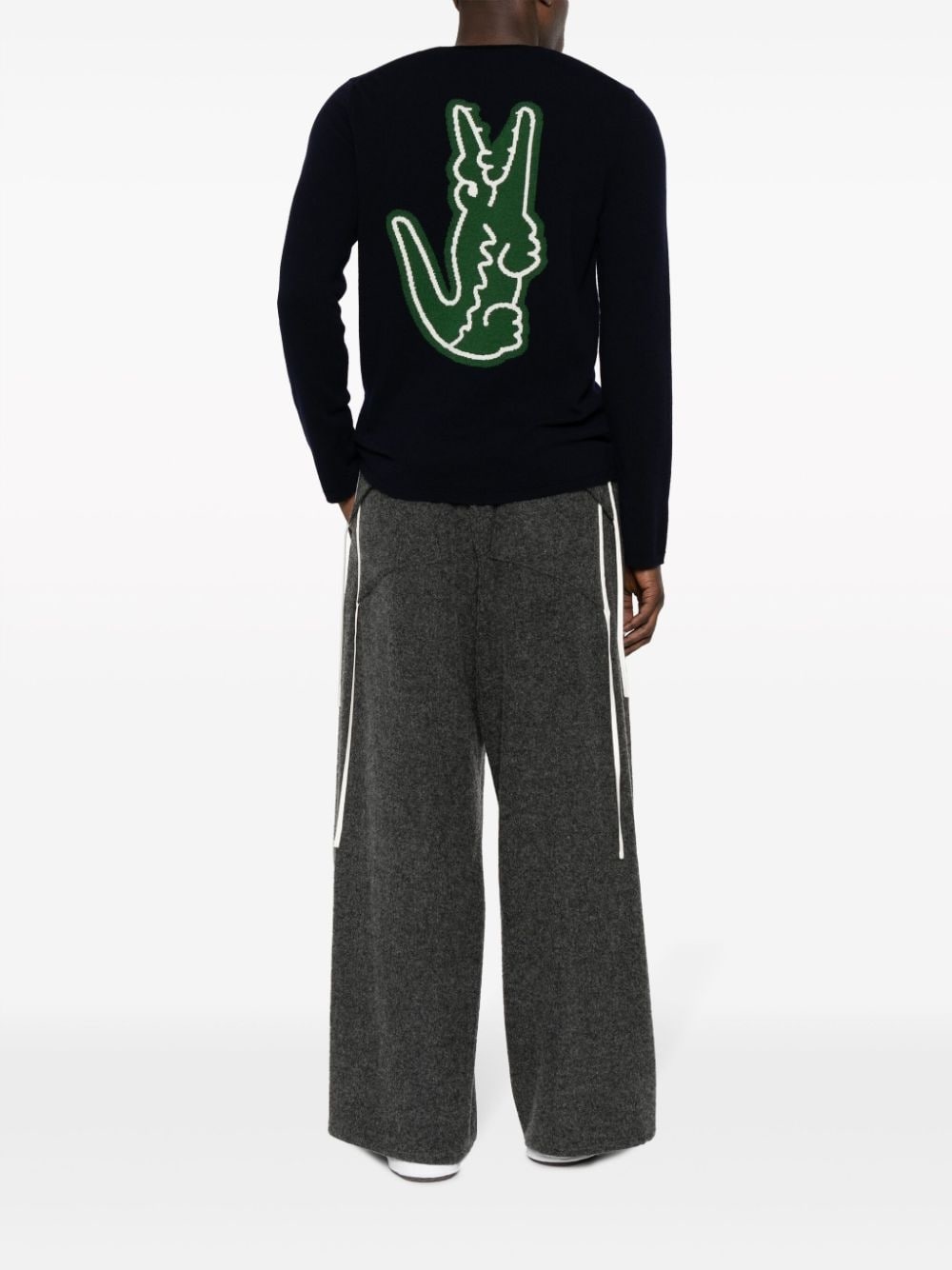 x Lacoste intarsia-knit logo jumper - 2