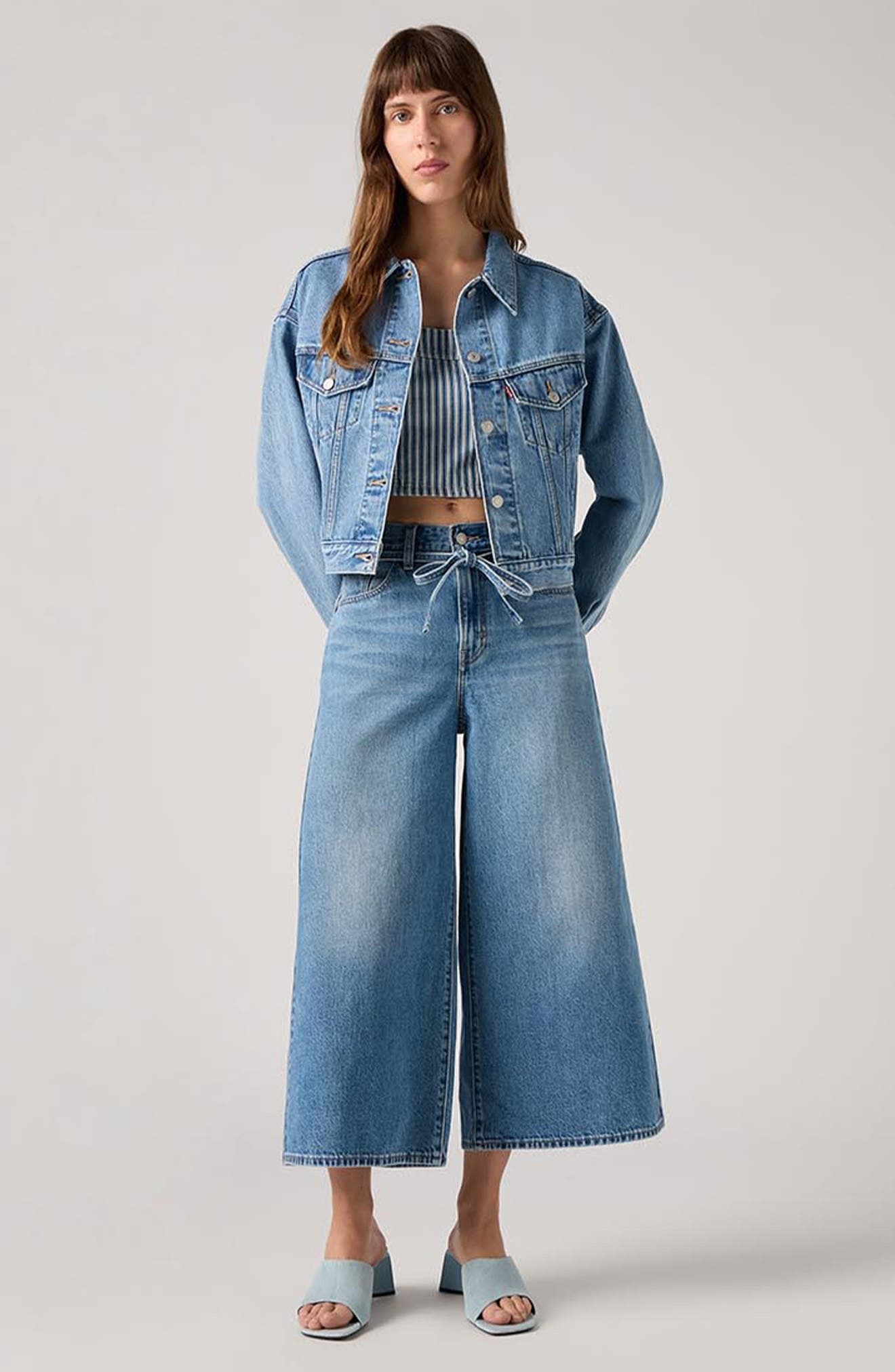 levi's XL High Waist Wide Leg Culotte Jeans in Hot And Cold at Nordstrom - 7