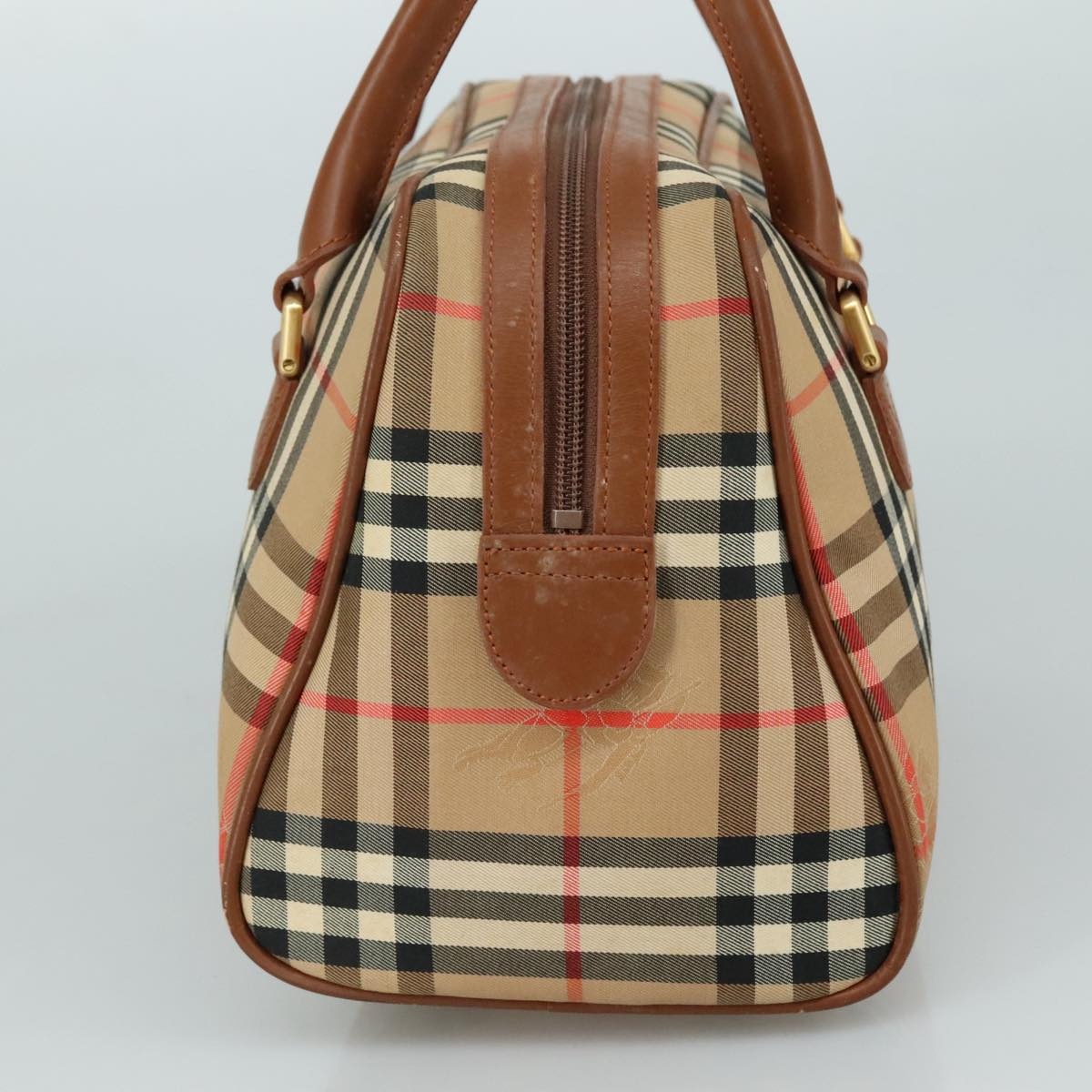 Burberry Nova Check Hand Bag Canvas Beige - 4