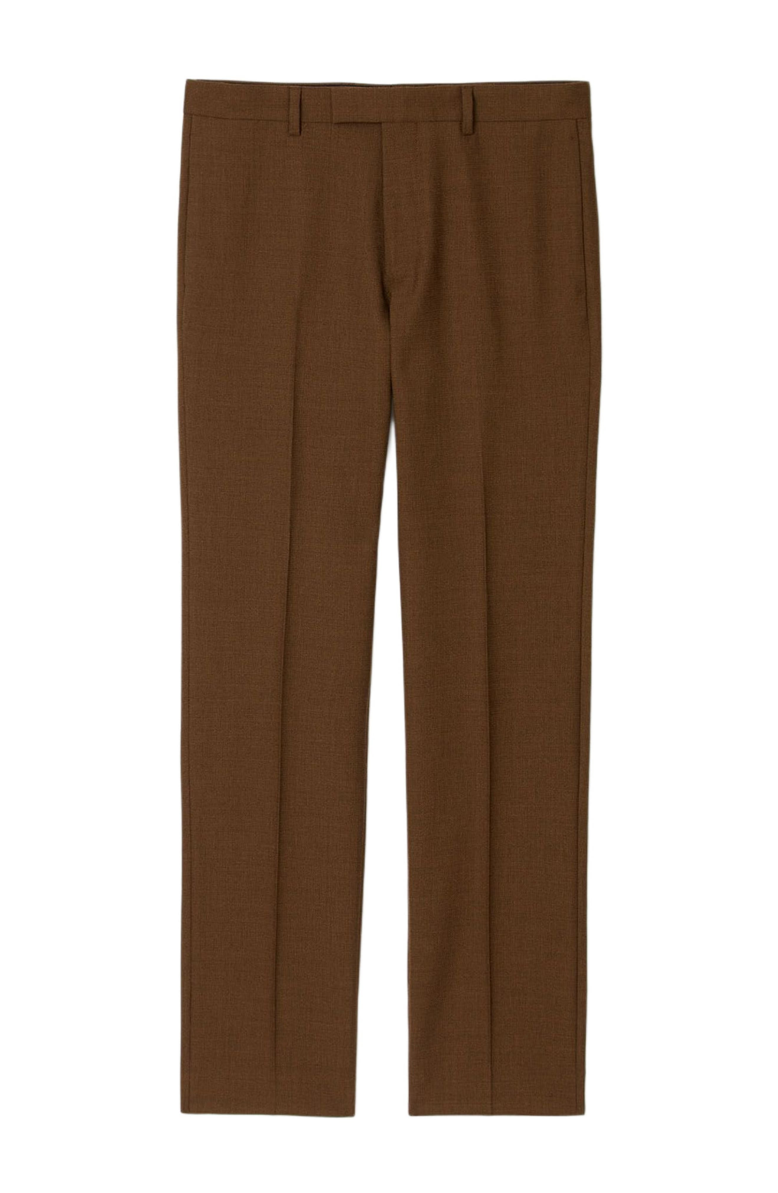 SANDRO Classic wool dress trousers in Tobacco Brown at Nordstrom - 5