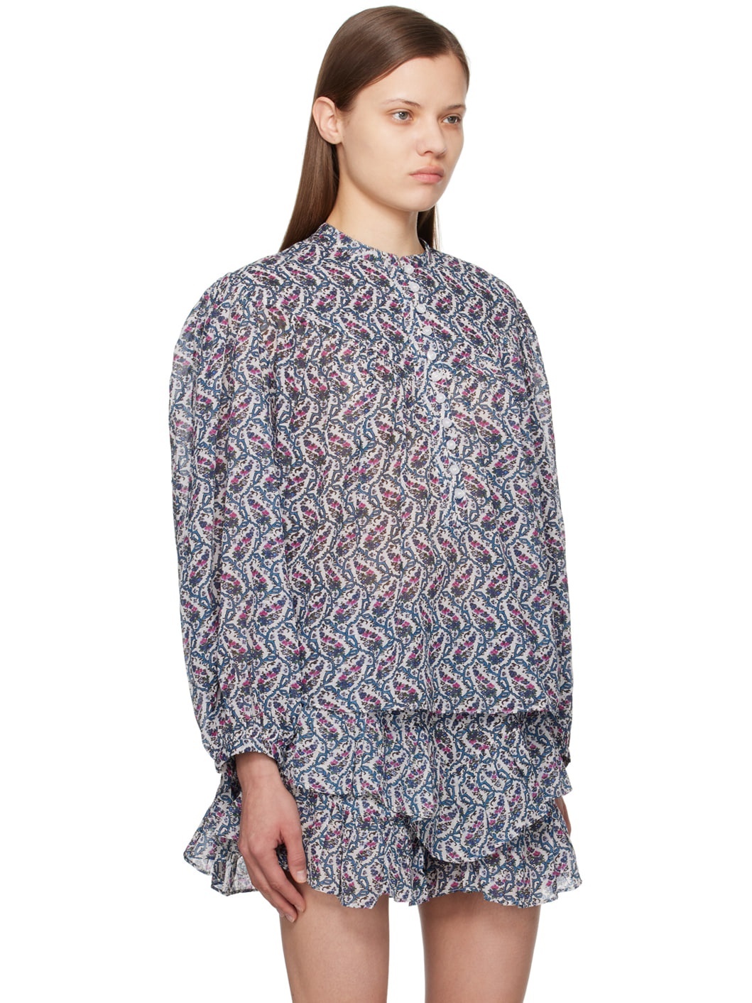 Off-White & Blue Salika Shirt - 2