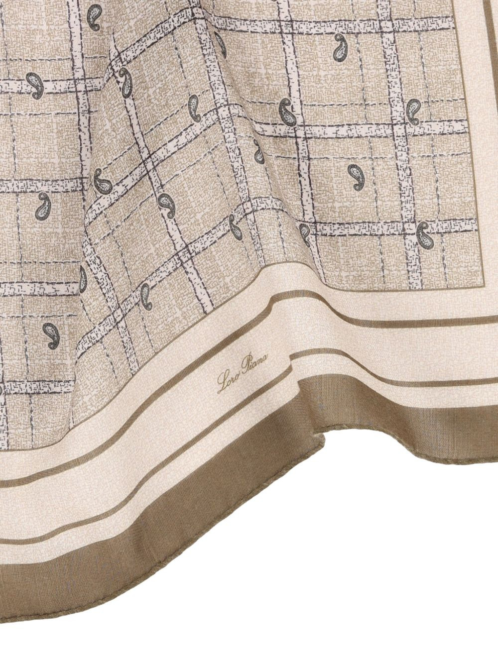 paisley-pattern grid scarf - 2