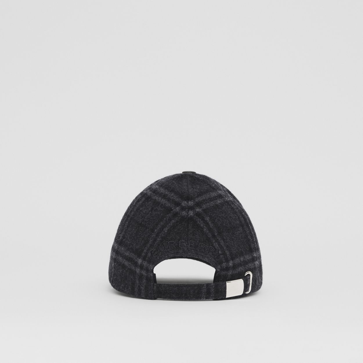 Check Wool Cashmere Baseball Cap - 7