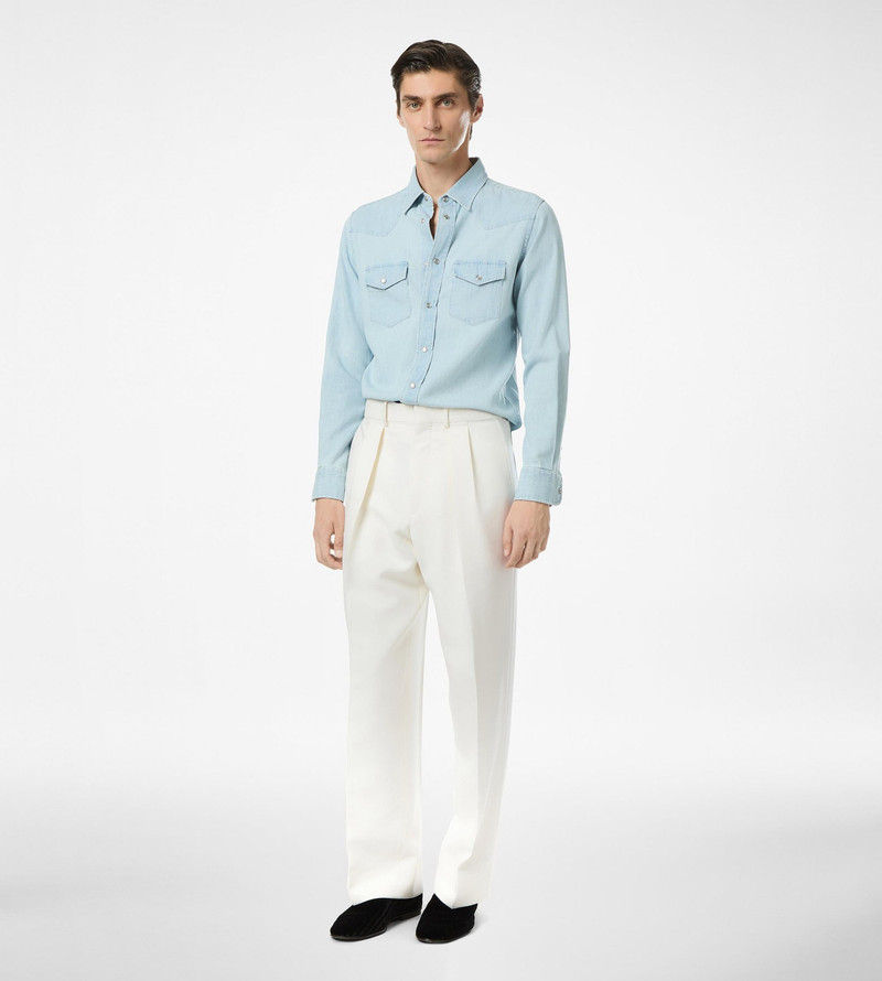 TOM FORD DENIM CHAMBRAY WESTERN SHIRT outlook