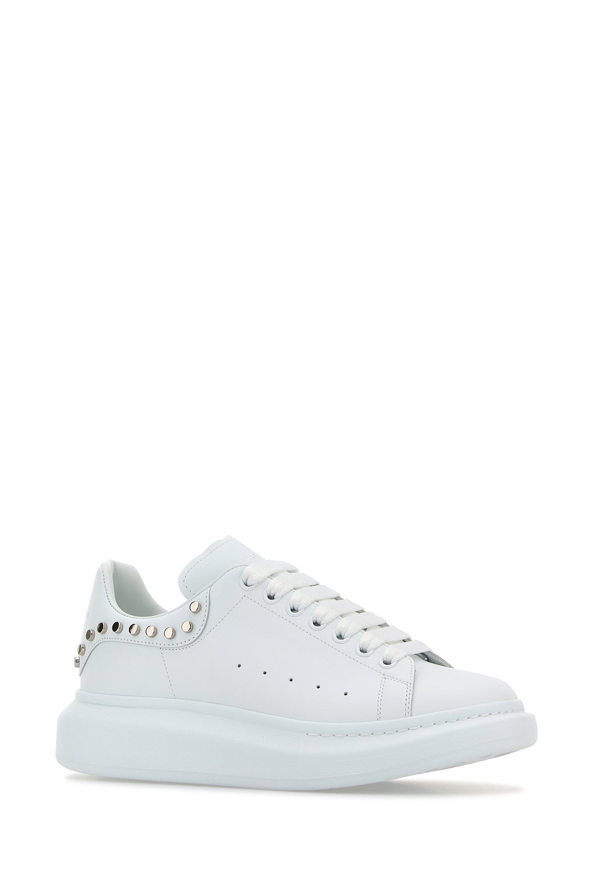 White leather sneakers with white leather heel - 2