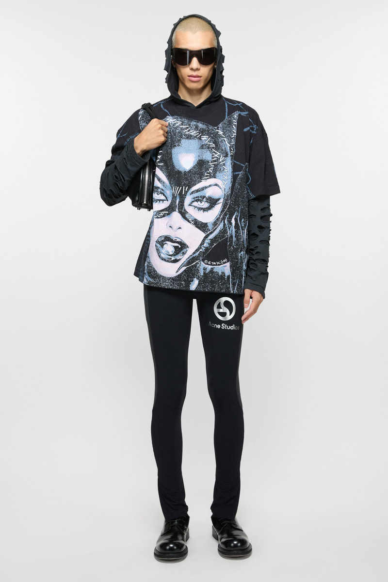 Acne Studios Logo leggings - Black outlook