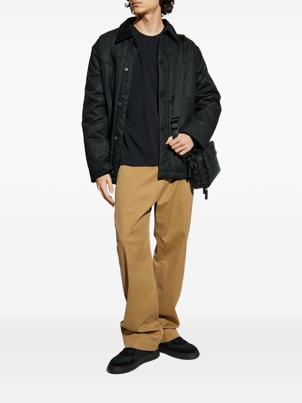 panelled button-up jacket - 2