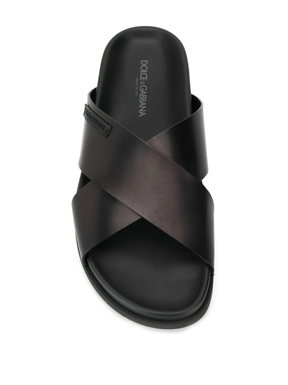 criss-cross strap slides - 4